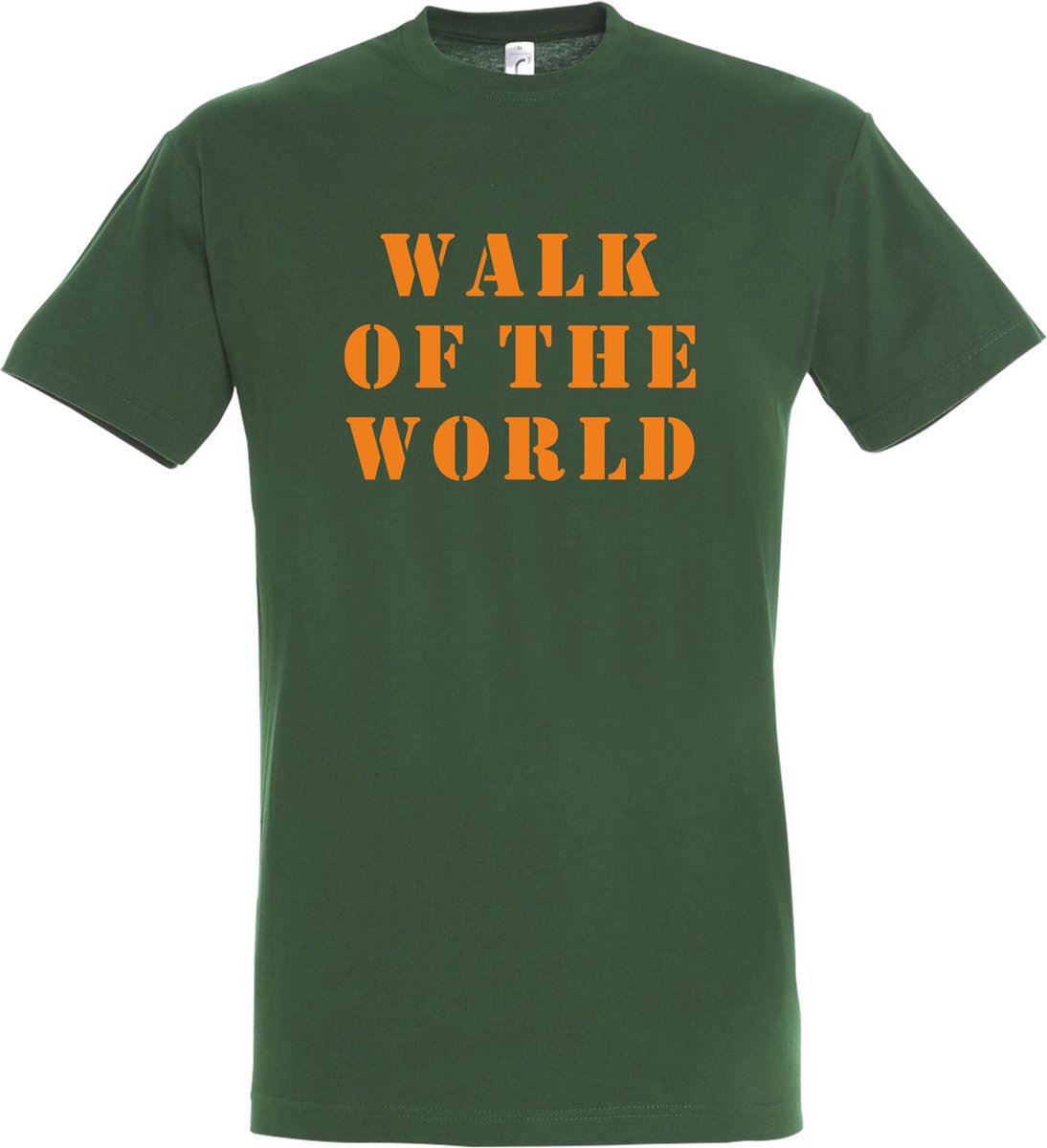 T-shirt Walk of the world |Wandelvierdaagse | vierdaagse Nijmegen | Roze woensdag | Groen | maat XXL